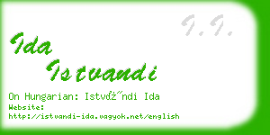 ida istvandi business card